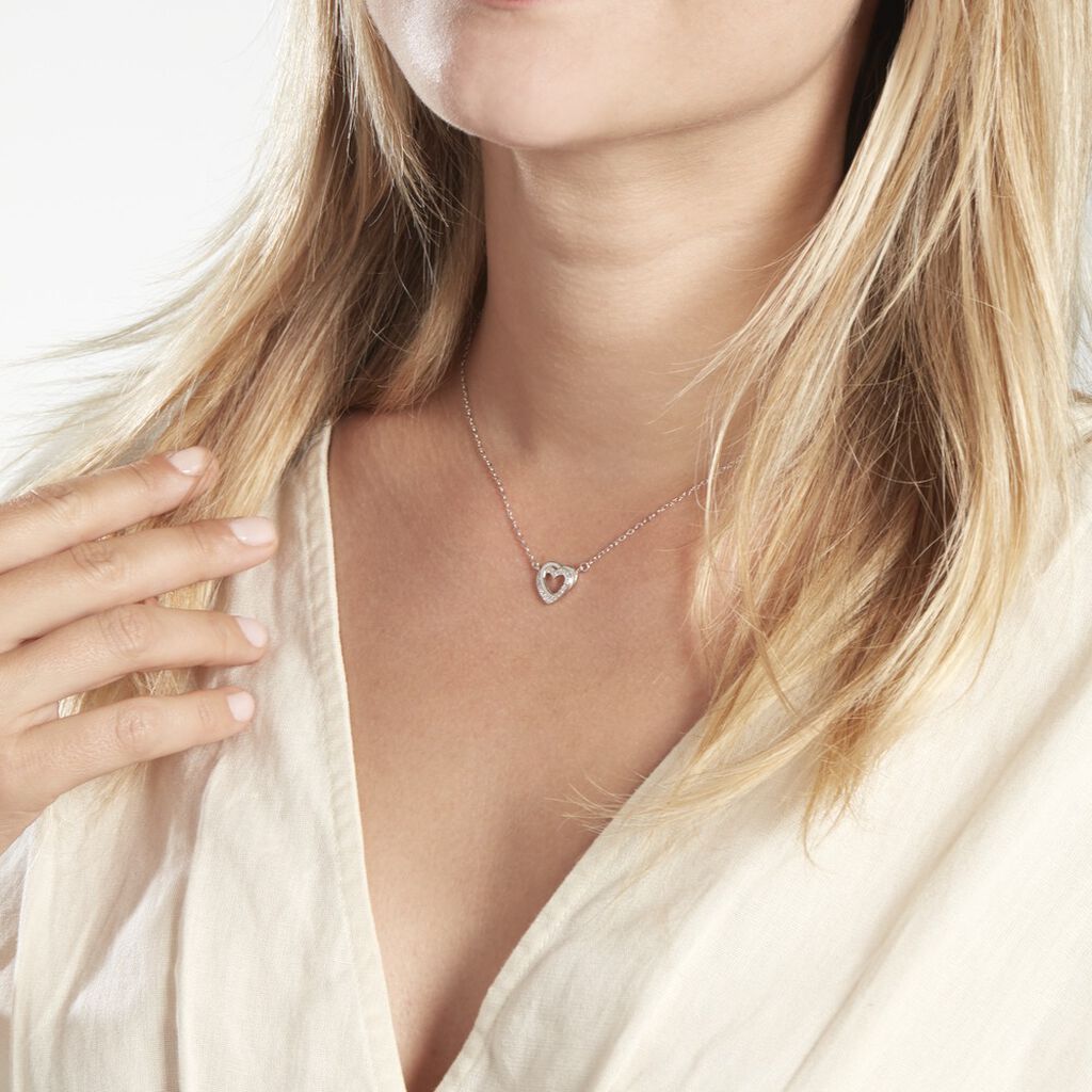 Collier Atoum Argent Oxyde De Zirconium