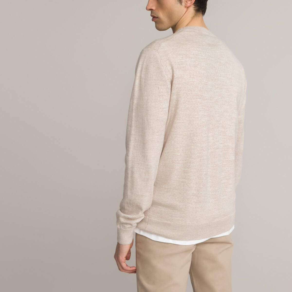 COLEÇÕES LA REDOUTE<br>Trui em lã merino, assinatura BASTIEN