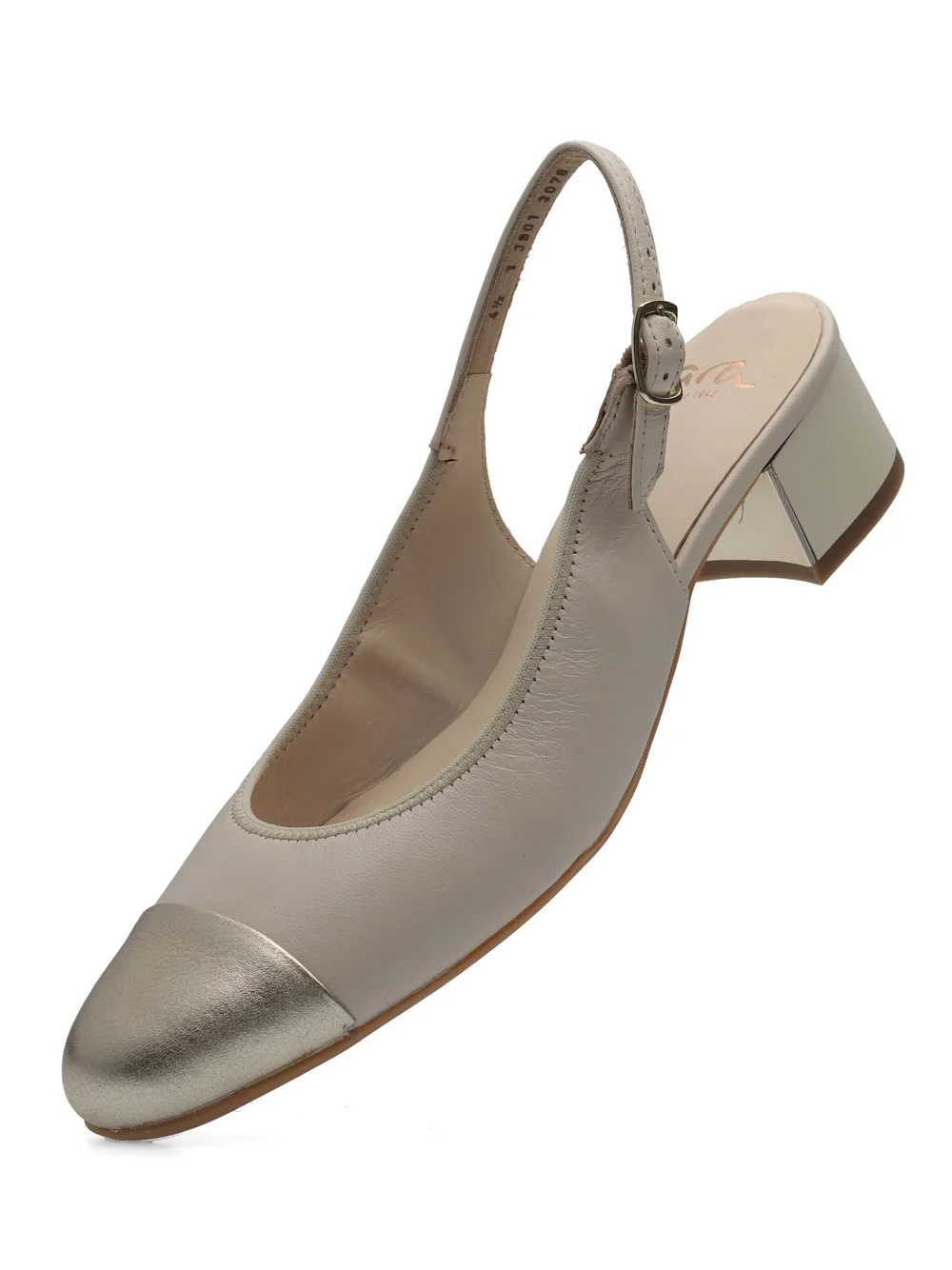Pumps Nizza platin marmor