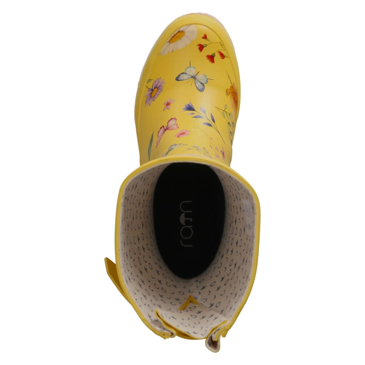 RajnGummistiefel BUTTERFLY - Yellow-Pink