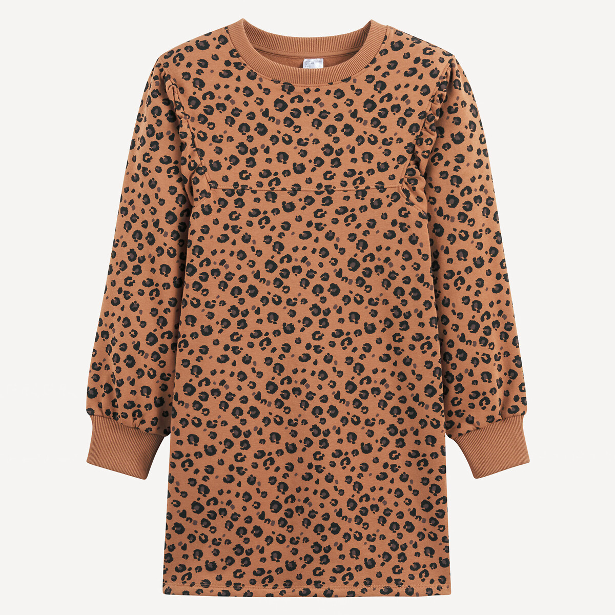 COLEÇÕES LA REDOUTE<br>Suéter de manga comprida, estampa de leopardo, fleece