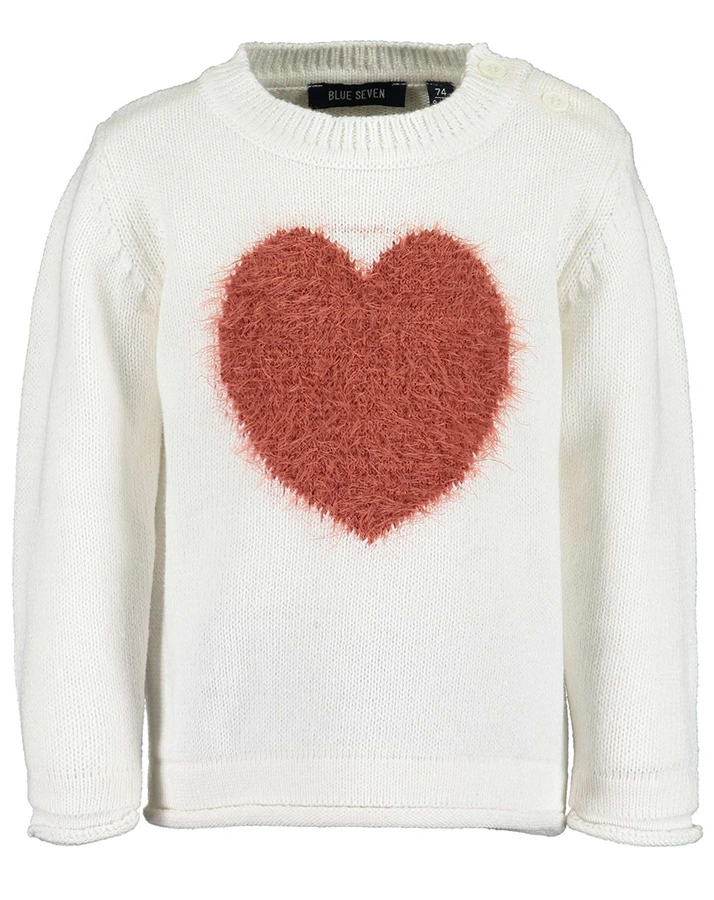 Federgarn-Pullover ALWAYS IN MY HEART in offwhite