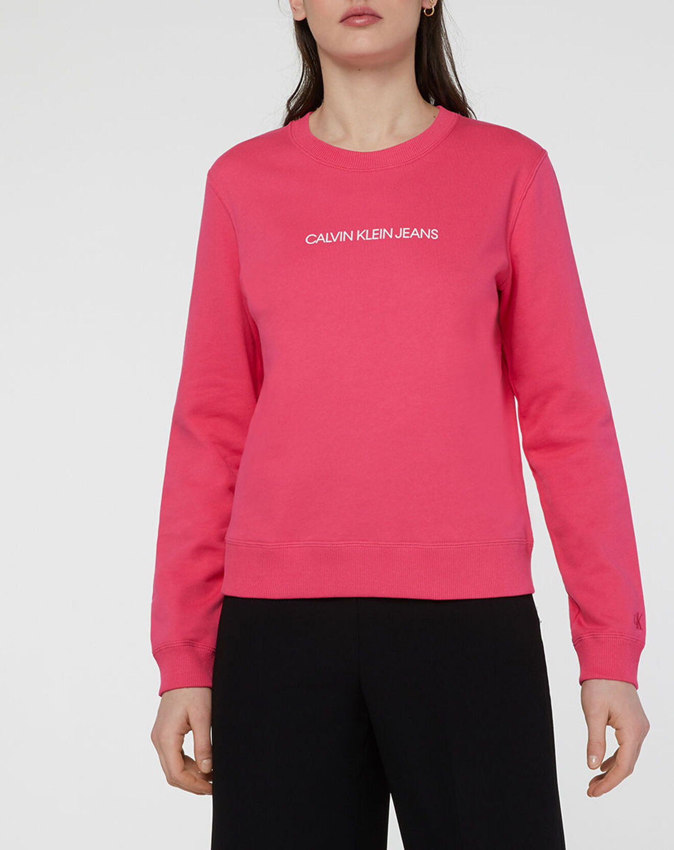 Calvin Klein Sweat Logo Brodé rose