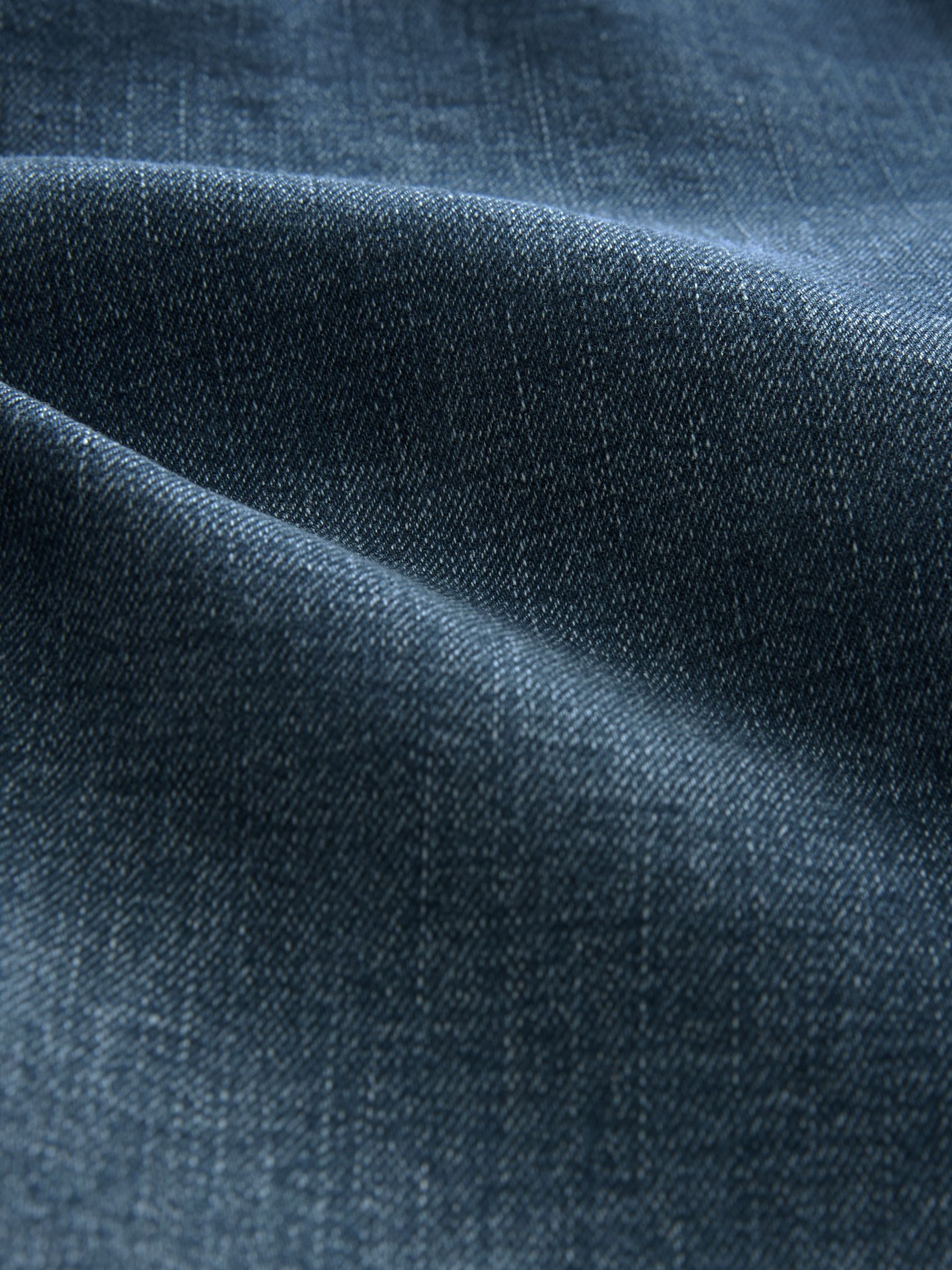 Normaal blauw - Straight fit - Stretch denim short