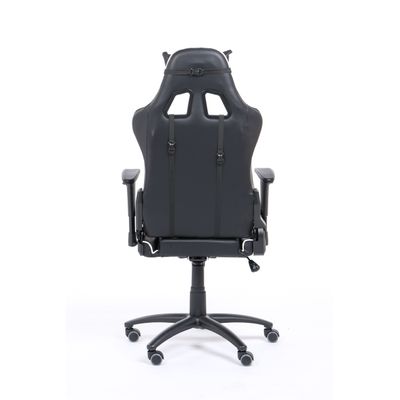 Fauteuil gamer SPORTING - accoudoirs réglables - noir et blanc