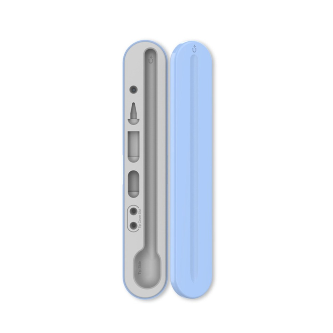 Apple Pencil (1. & 2. Gen. / Pro) Magnetische Aufbewahrungsbox Schutzhülle Touch Pen Standhalterung - Blau