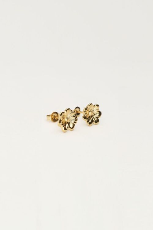 Island studs oorbellen met bloemen