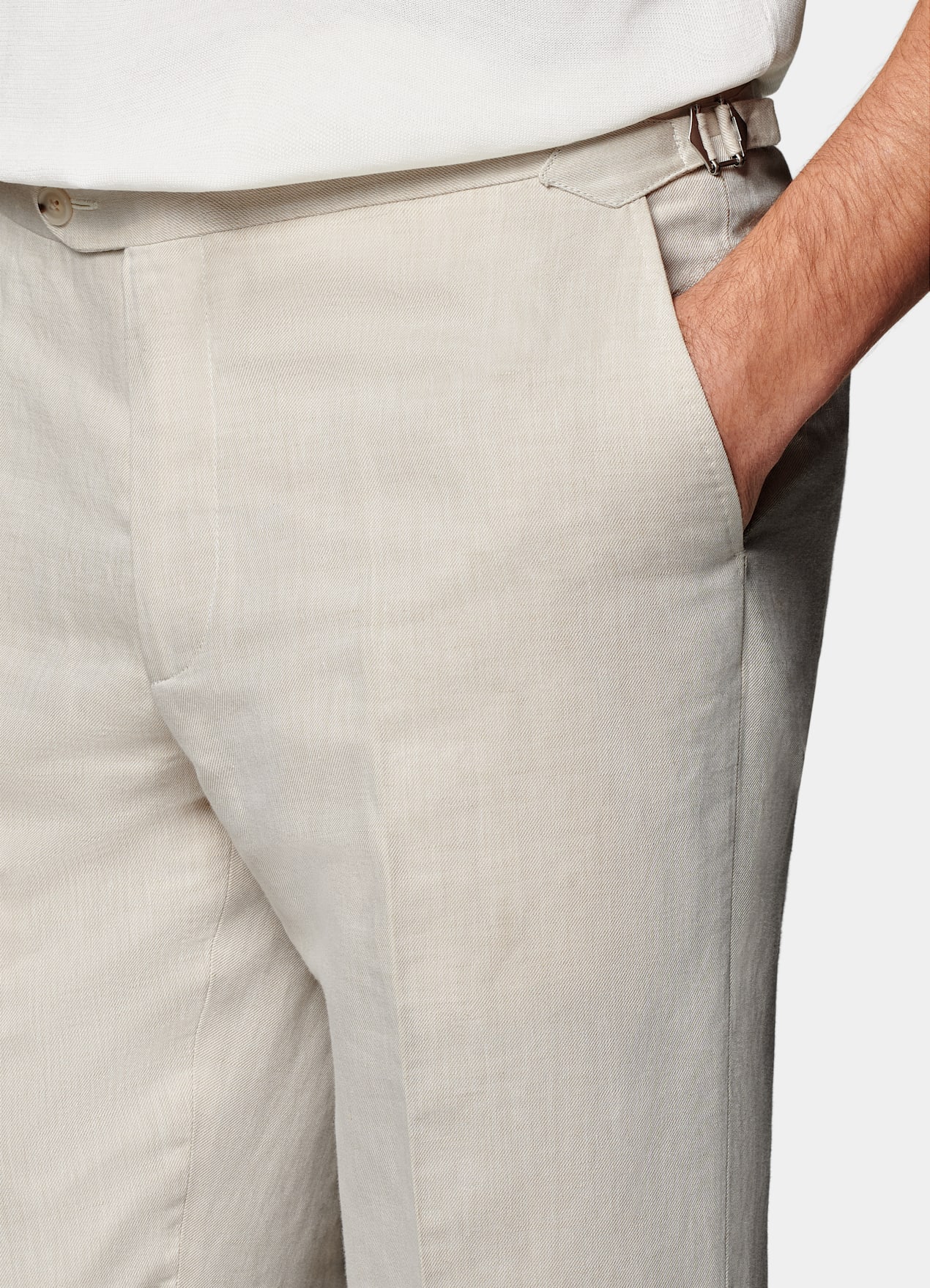 Pantalon Slim Leg Straight sable