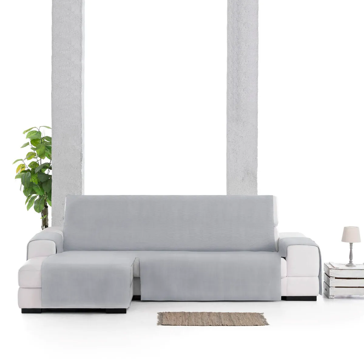 Eysa Housse Chaise Longue Accoudoir Gauche LEVANTE - Gris