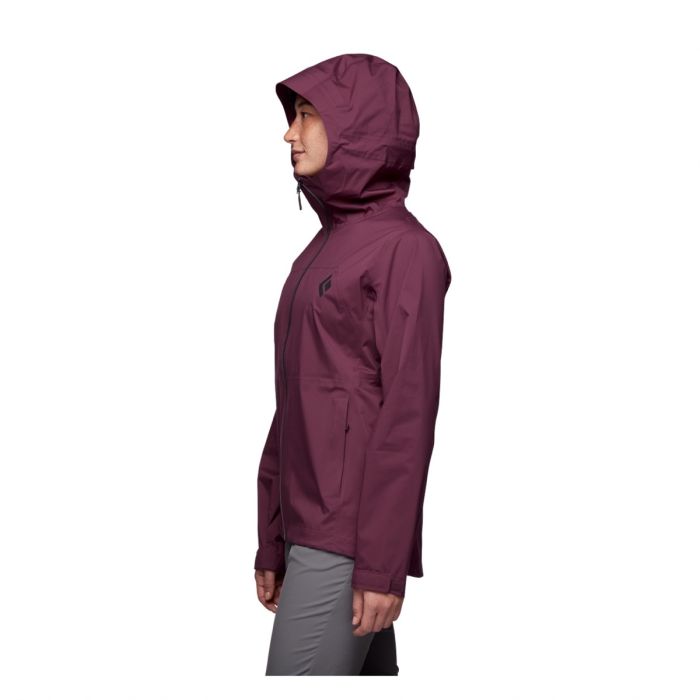Black Diamond Dame Jakker Stormline Stretch Rain Shell Rød
