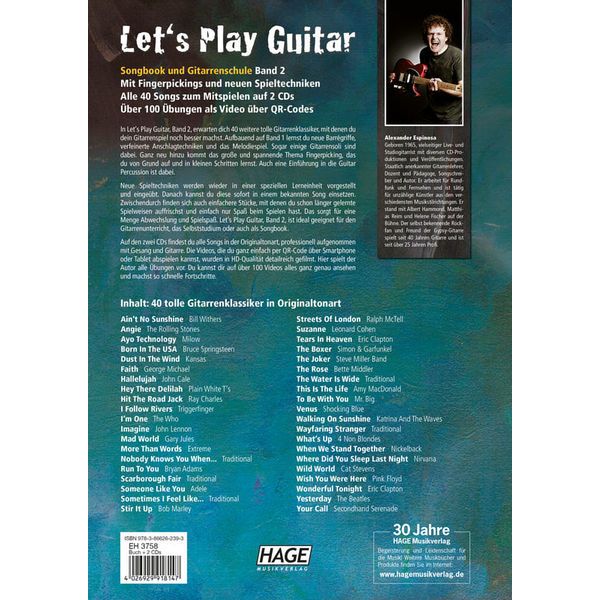 Hage Musikverlag Let's Play Guitar Vol.2