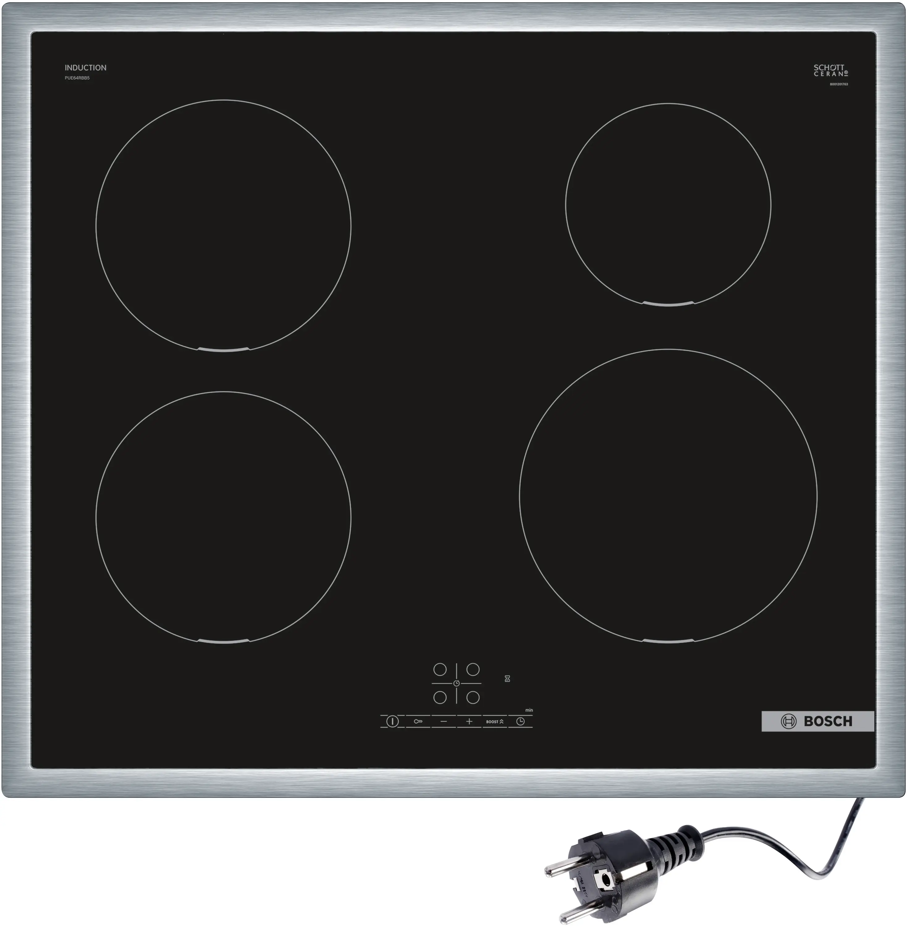 Serie 4 Inductiekookplaat 60 cm opbouwmontage met rand