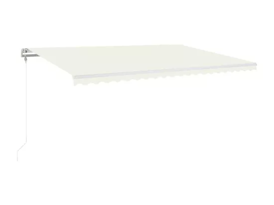 Auvent automatique avec capteur de vent et LED 500x300 cm Crème