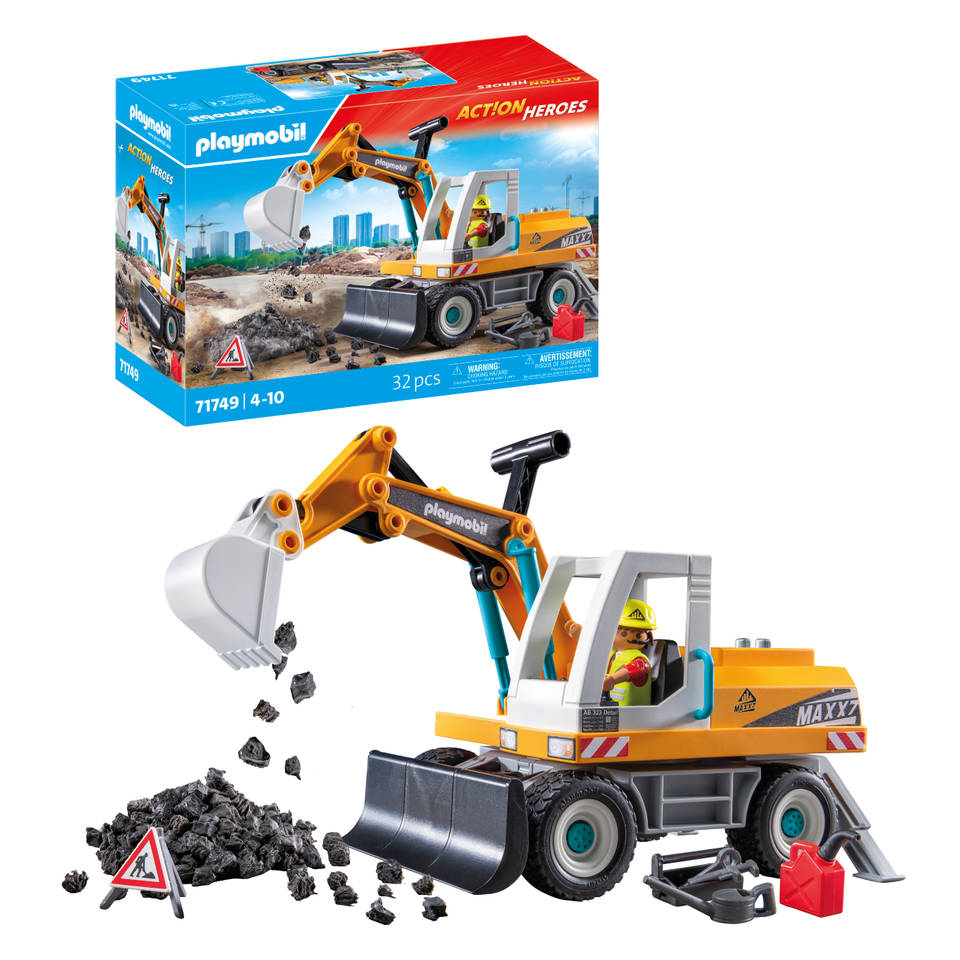 PLAYMOBIL Action Heroes grote graafmachine 71749