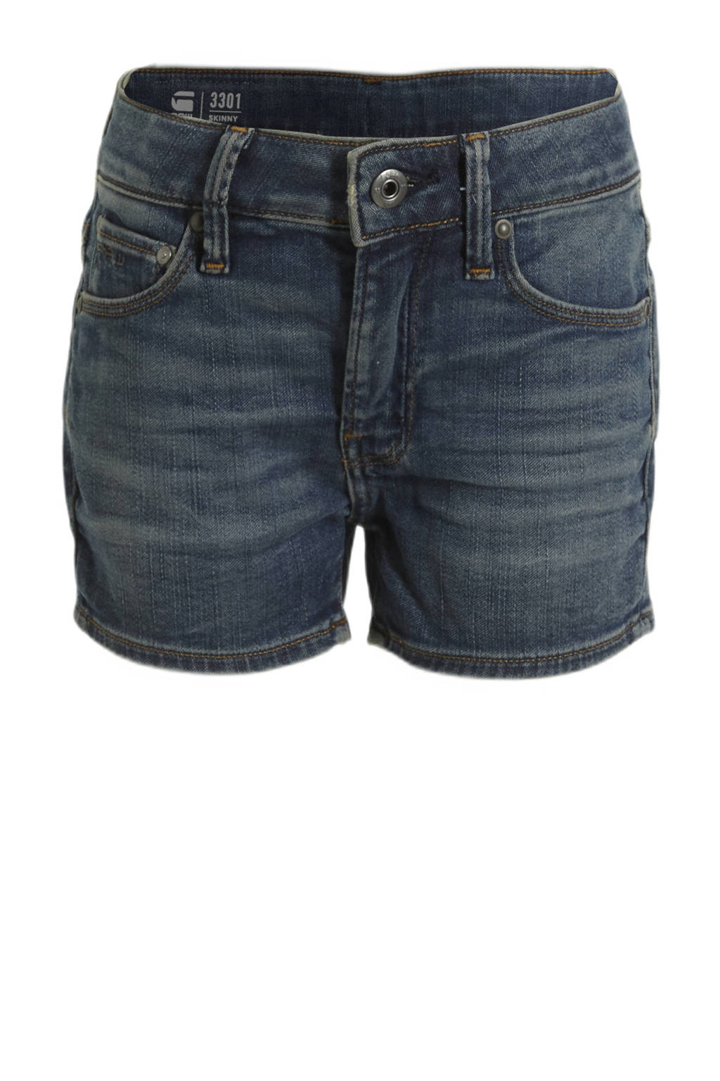 G-STAR 3301 skinny shorts denim short sun faded indigo