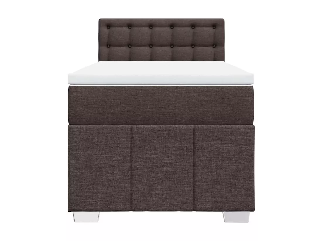 Sommier tapissier avec matelas Marron foncé 90x200 cm