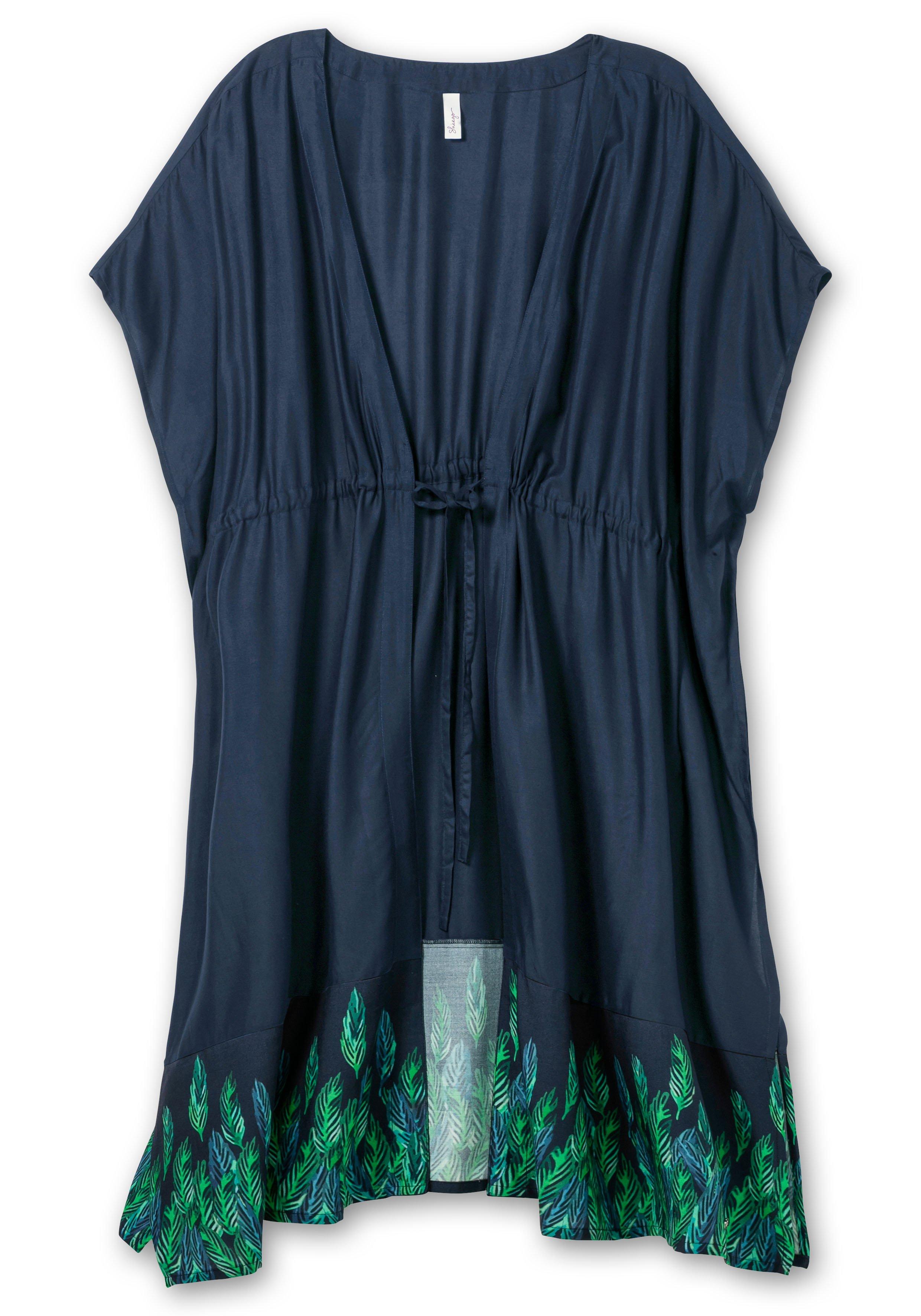 Strand-Kaftan mit Bordürendruck