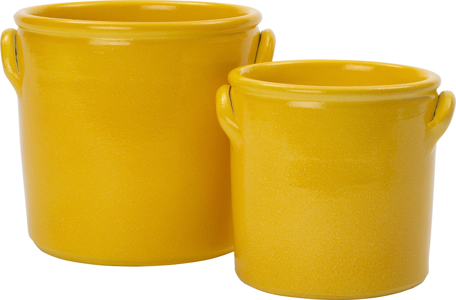 Intratuin bloempot Gaia geel D 20 H 20 cm