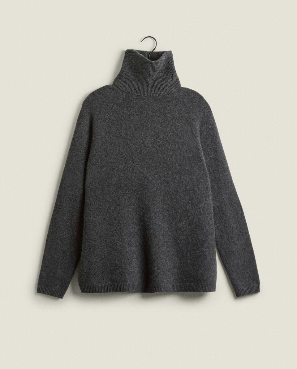 SUÉTER DE GOLA ALTA DE CASHMERE