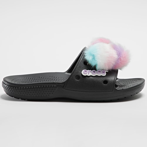 Claquettes Femme Classic Fur Sure Slide Noir
