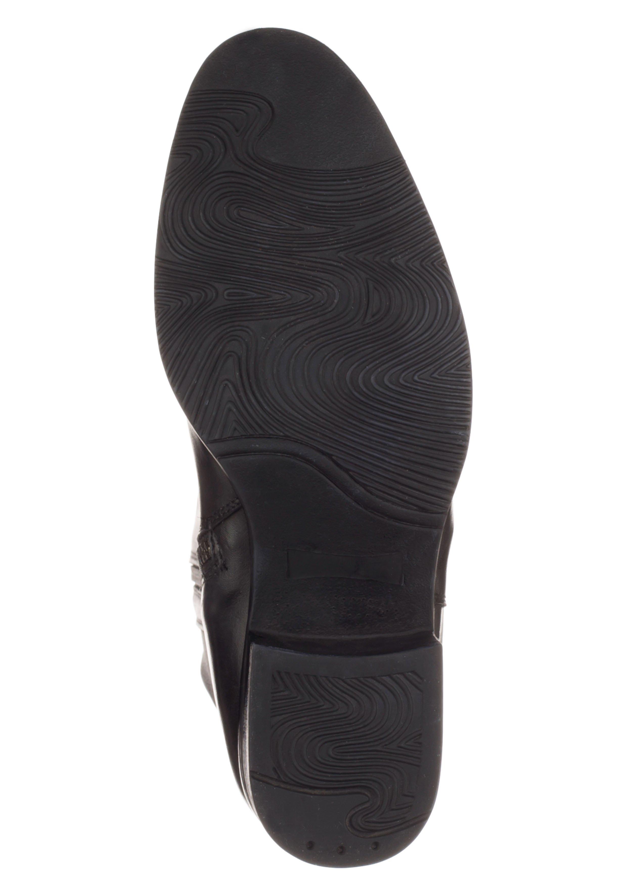 Weitschaftstiefel aus Leder mit  Schnürung