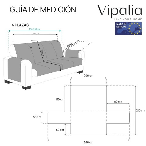 Capa de sofá Vipalia cinza escuro com estampa de diamantes para animais de estimação.