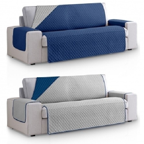 Capas de sofá Vipalia com estampa de diamante azul e cinza para animais de estimação.