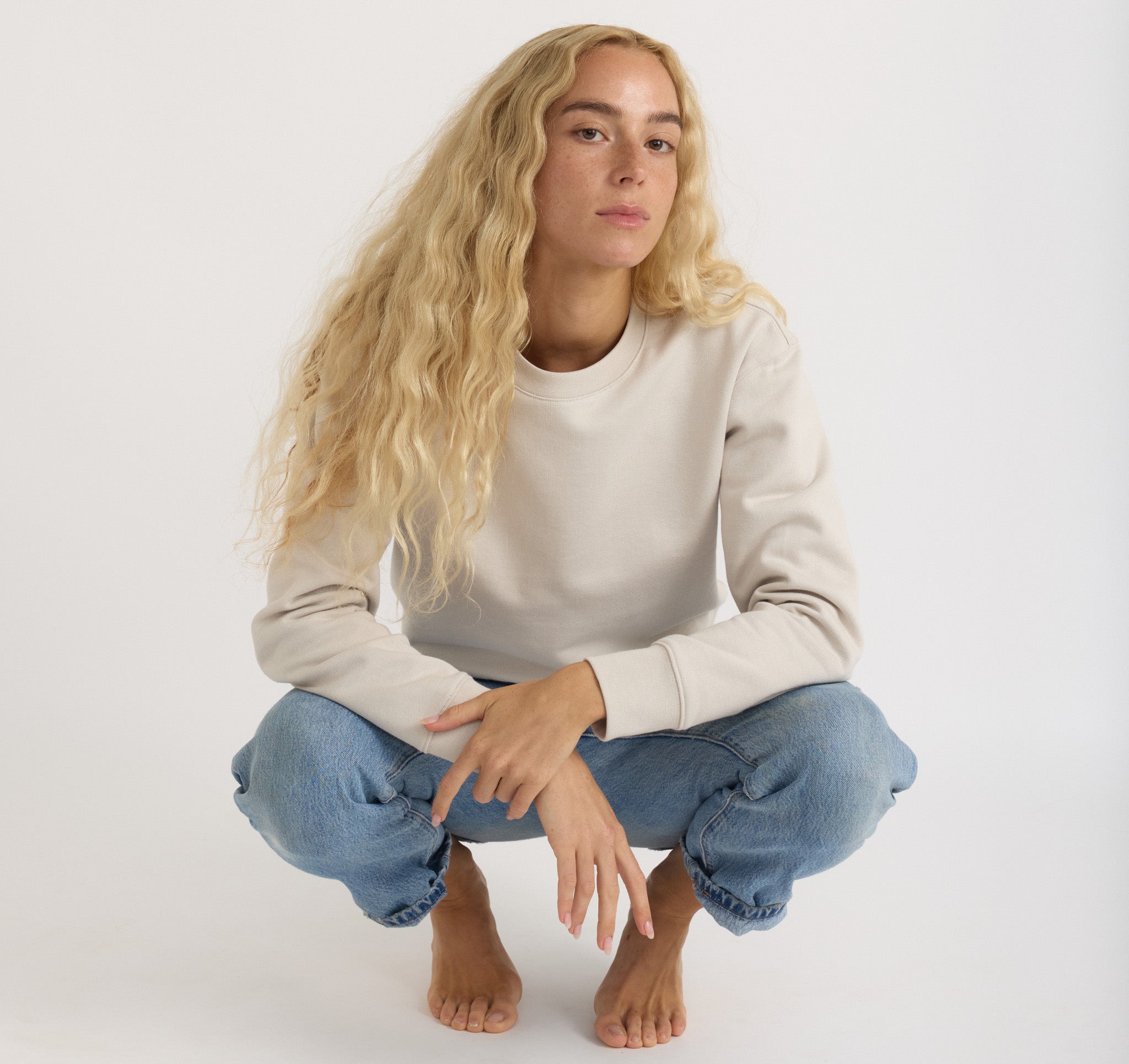 ORGANIC COTTON<br>Weekend Boxy Crewneck Sweatshirt