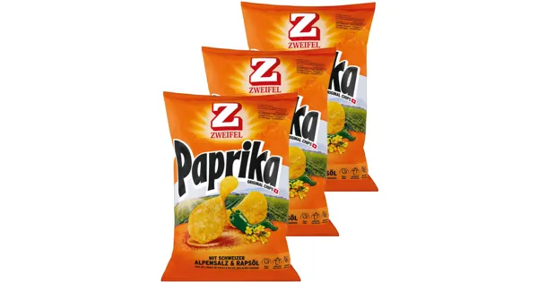 Zweifel Original Chips Paprika 3x175g