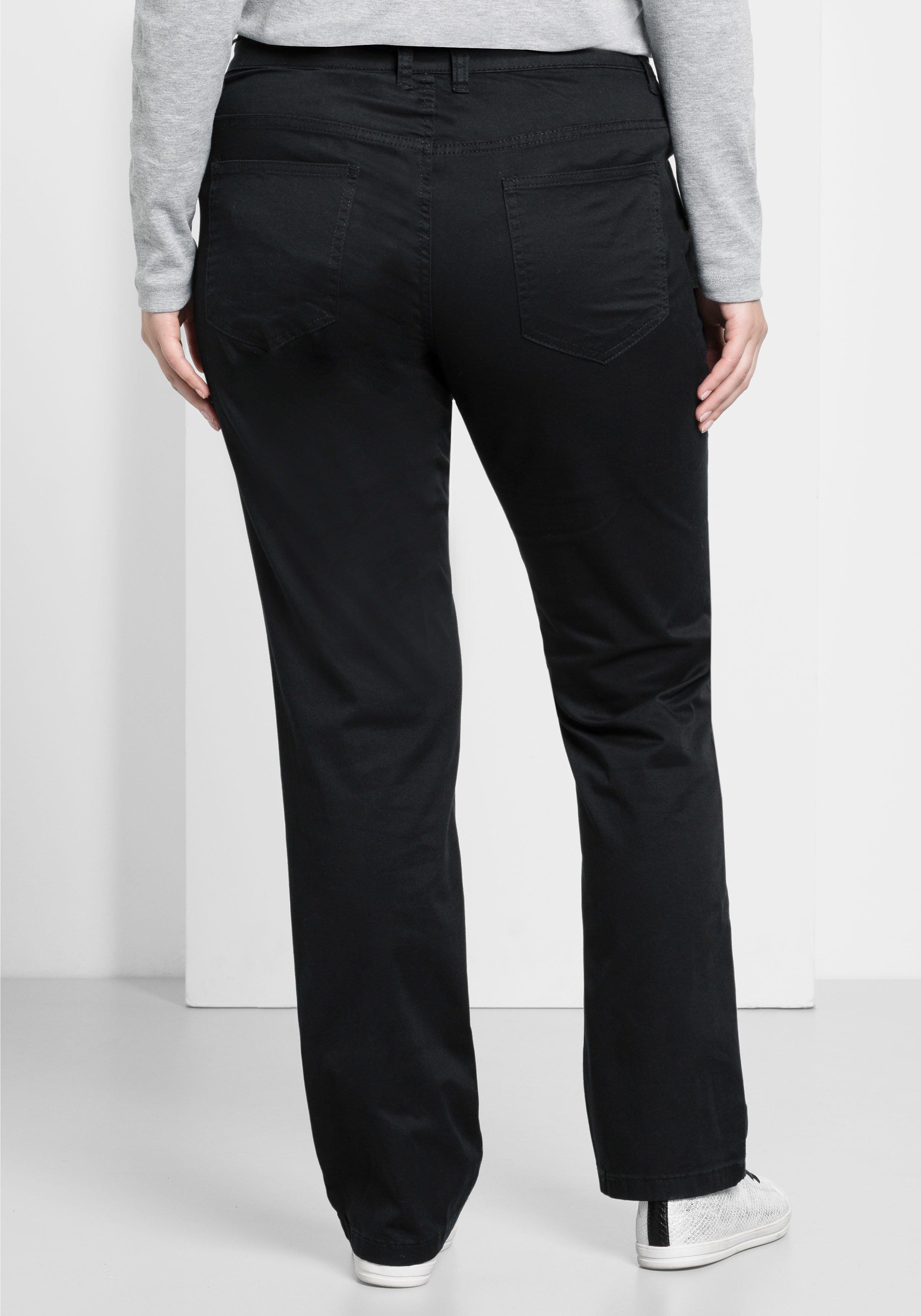 Gerade Hose aus Baumwoll-Twill