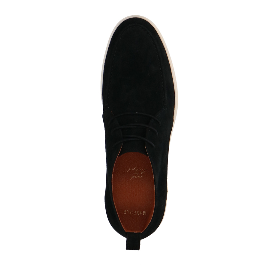 Zwarte suède veterboots