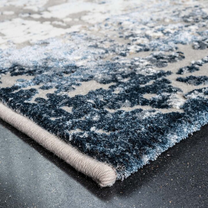 Modern vloerkleed - Carlton Blauw 7777