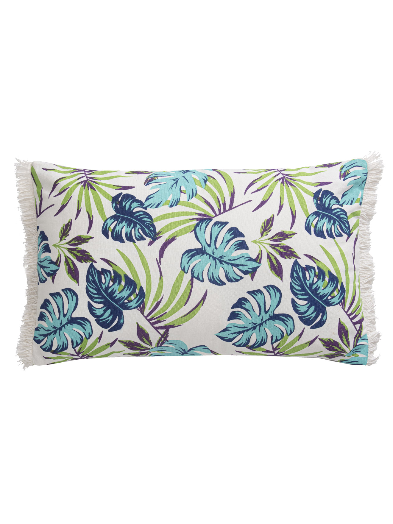 Coussin rectangulaire motif exotique