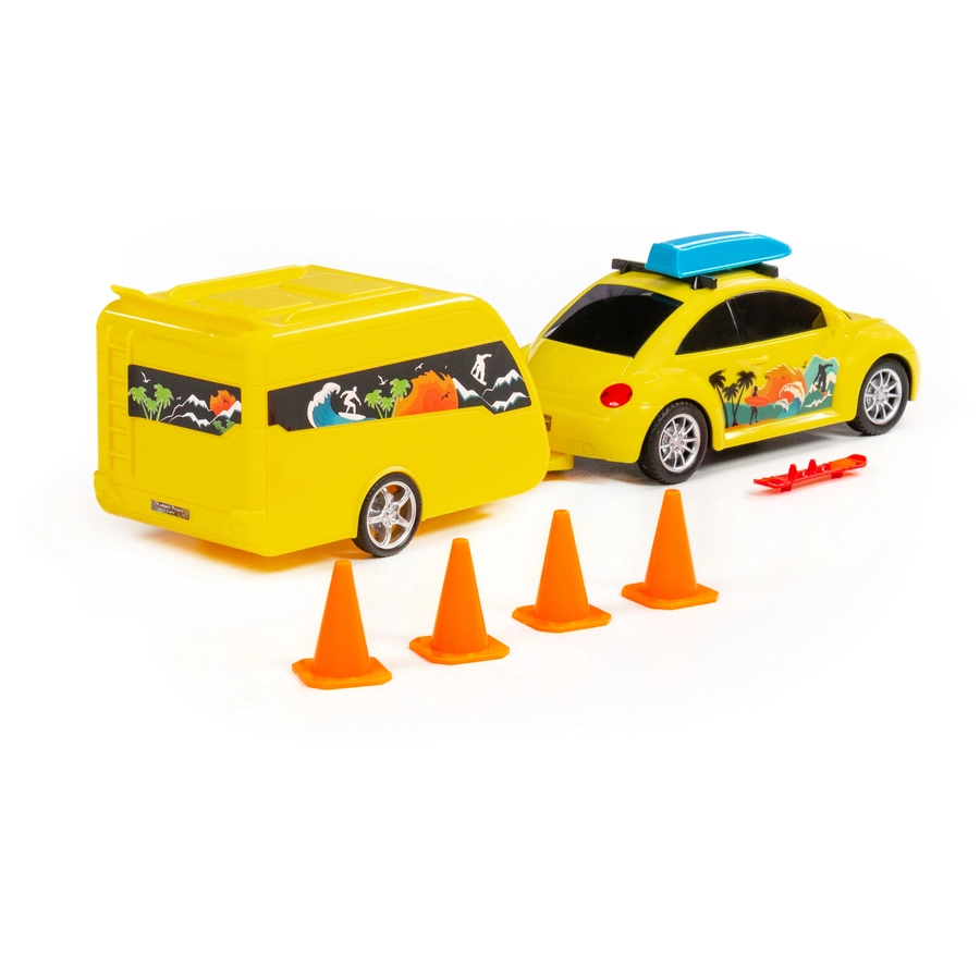 POLESIE® PKW Tour mit Wohnwagen, Tray