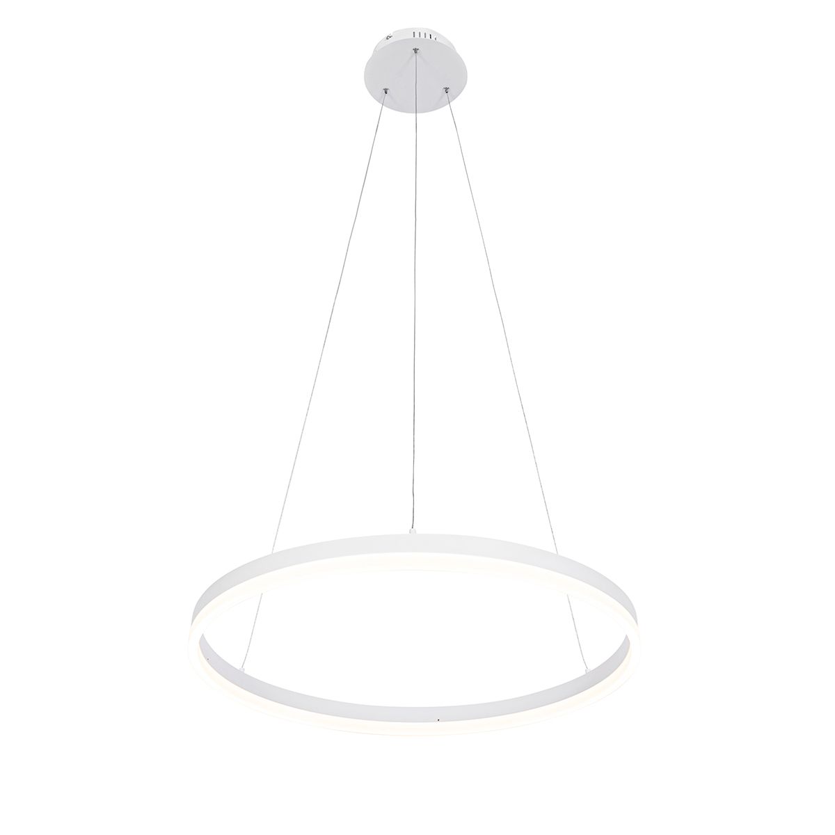 Design hanglamp wit 60 cm incl. LED 3-staps dimbaar - Anello