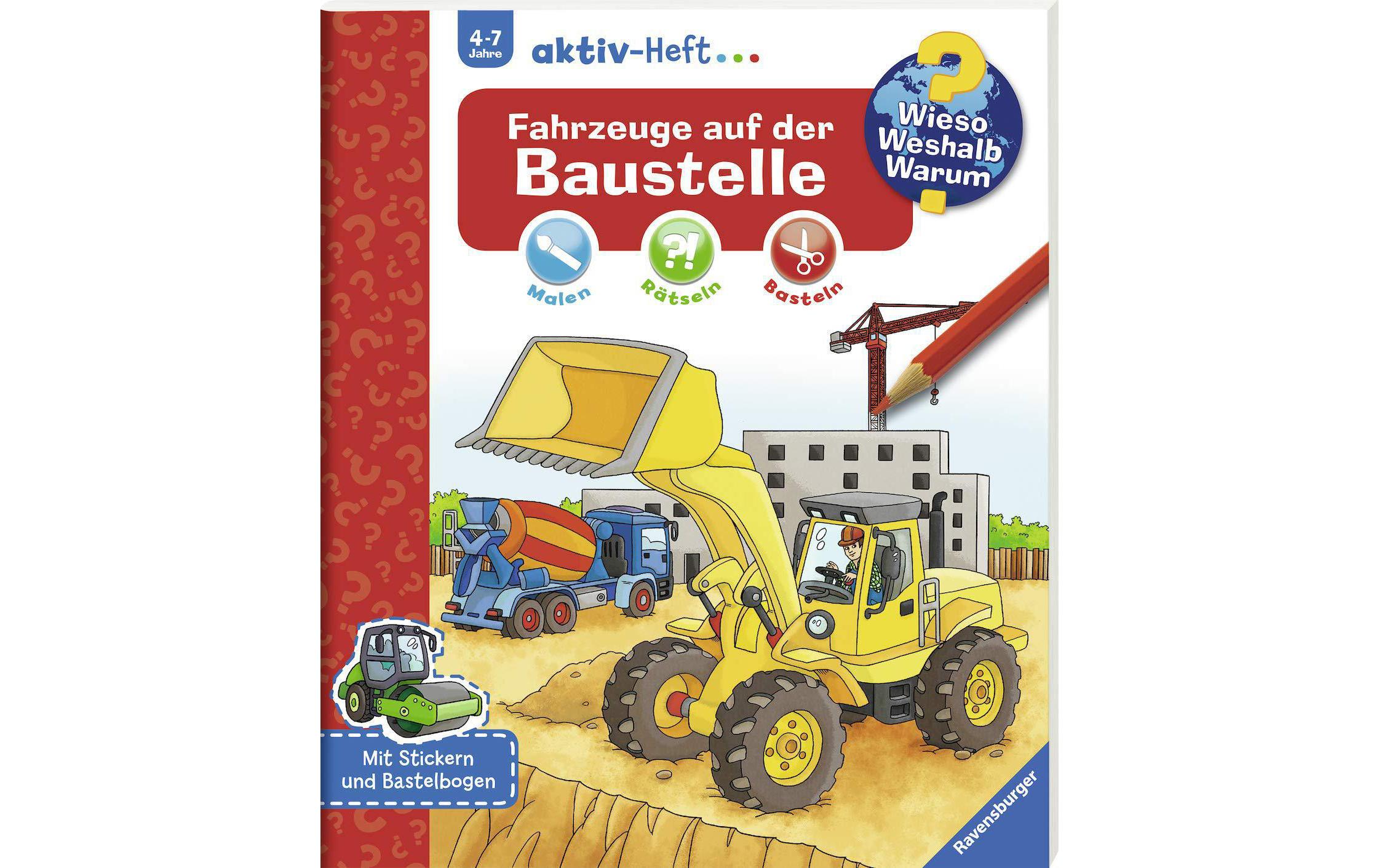 Kinder-Sachbuch WWW aktiv-Heft – Fahrzeuge auf der BaustelleKinder-Sachbuch
