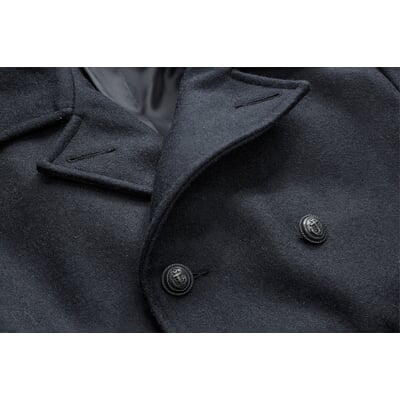 Herren-Pea-Coat, Dunkelblau