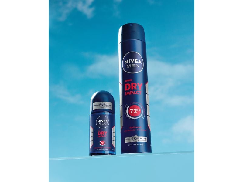 NIVEA MEN Deo Roll-on Dry Impact Male 50 ml Roll-on für spürbar frischen Schutz