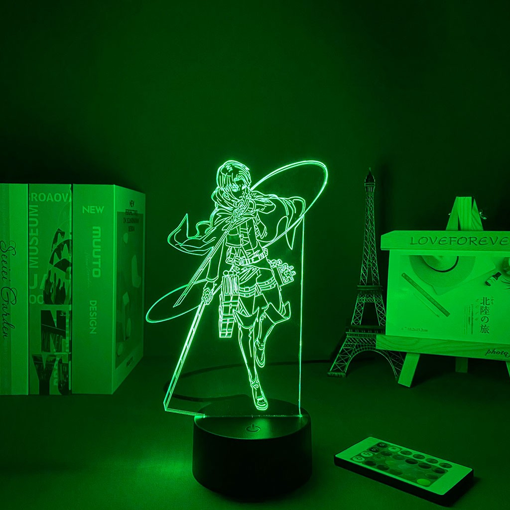 3D Anime LED Acryl Lampe Nachtlicht USB Deko Lampe mit Touch Schalter - Squad Levi