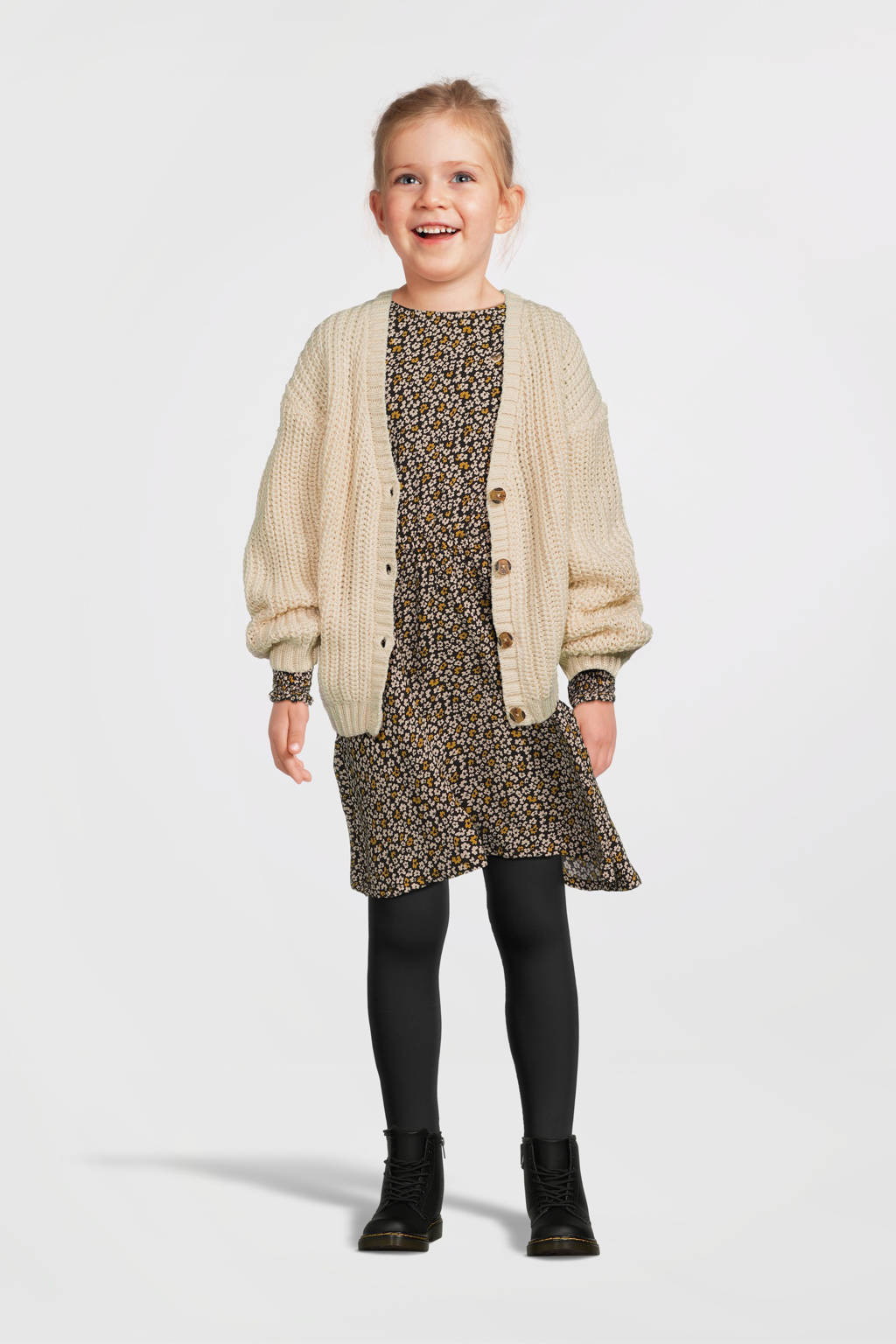 Koko Noko grofgebreid vest ecru