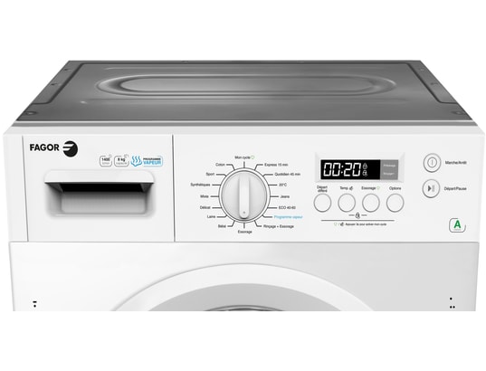 FAGOR - Lave linge encastrable FLI814AW, 8 kgs, 1400tr/mn, Moteur induction