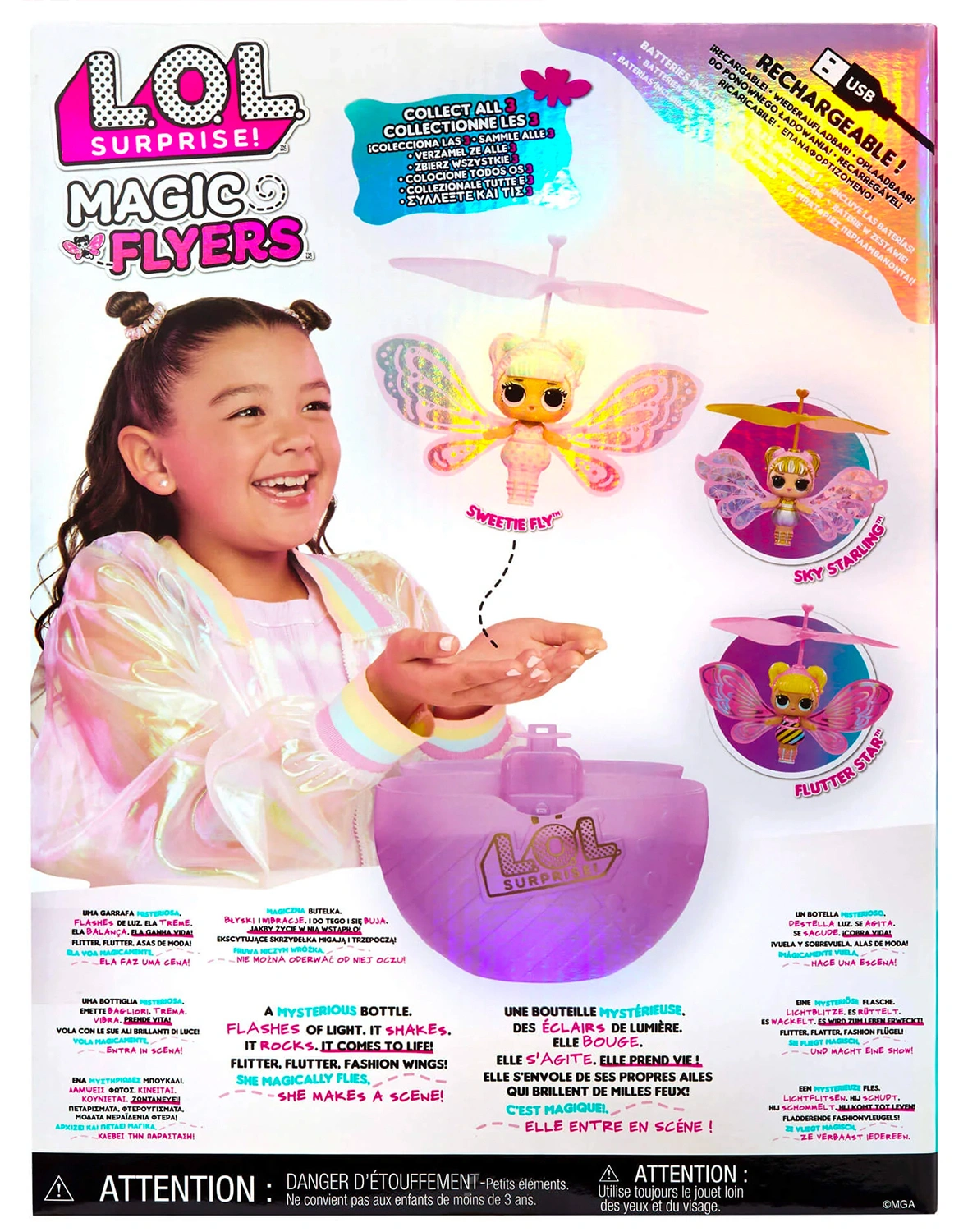 Puppe MAGIC WISHIES FLYING TOTS - LILAC WINGS