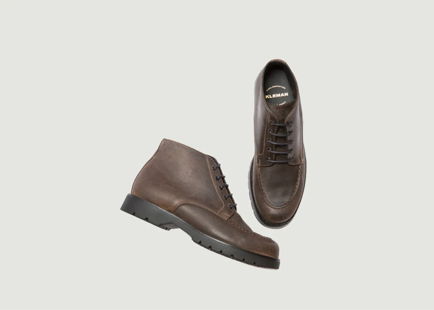 Bottines en croûte de cuir à lacets Oxal EC Kleman