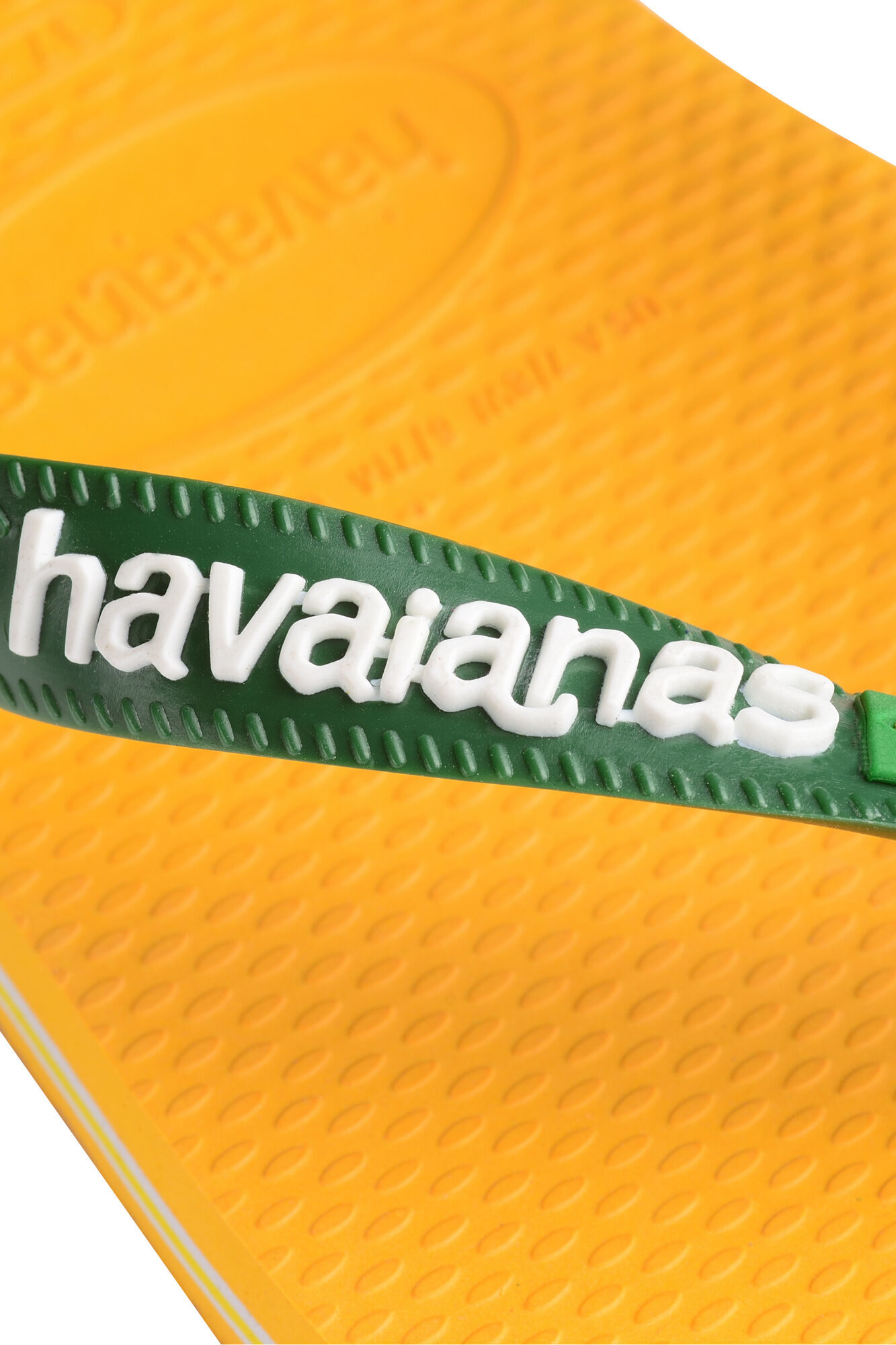Chinelo Hav. Logotipo do Brasil - amarelo