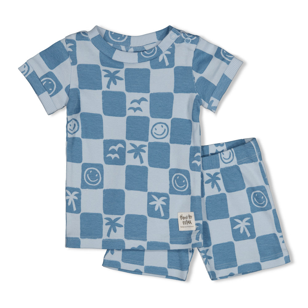 Feetje Feetje shortama Chase Check - Premium Summerwear, blauw