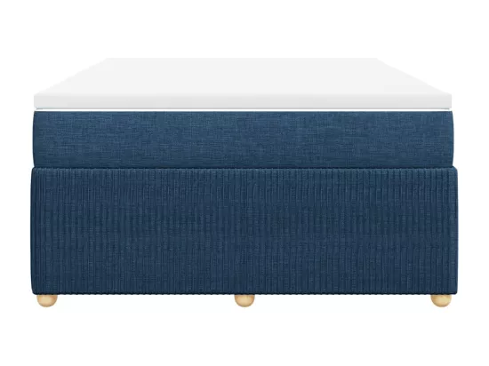 Sommier à lattes de lit avec matelas Bleu 160x200 cm Tissu