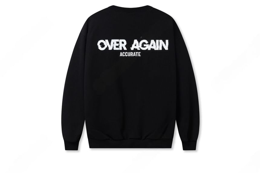 SeoulPop - Sweatshirt met losse pasvorm en letters