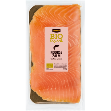 Jumbo Biologisch Noorse Zalm op Hout Gerookt 100 g