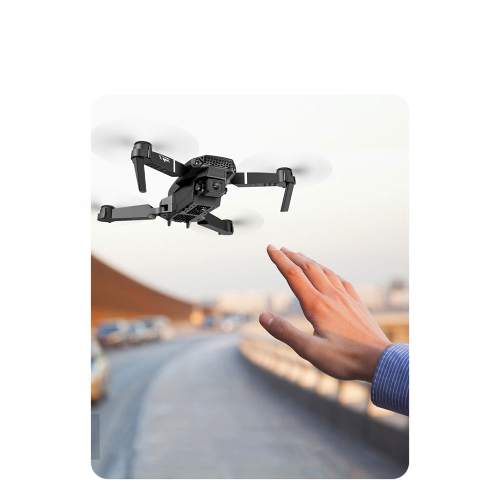 WiFi Faltbare E88 RC Quadrocopter Drohne 120° Weitwinkel Dual 480p Kamera Video Live-Übertragung   Fernbedienung - Grau