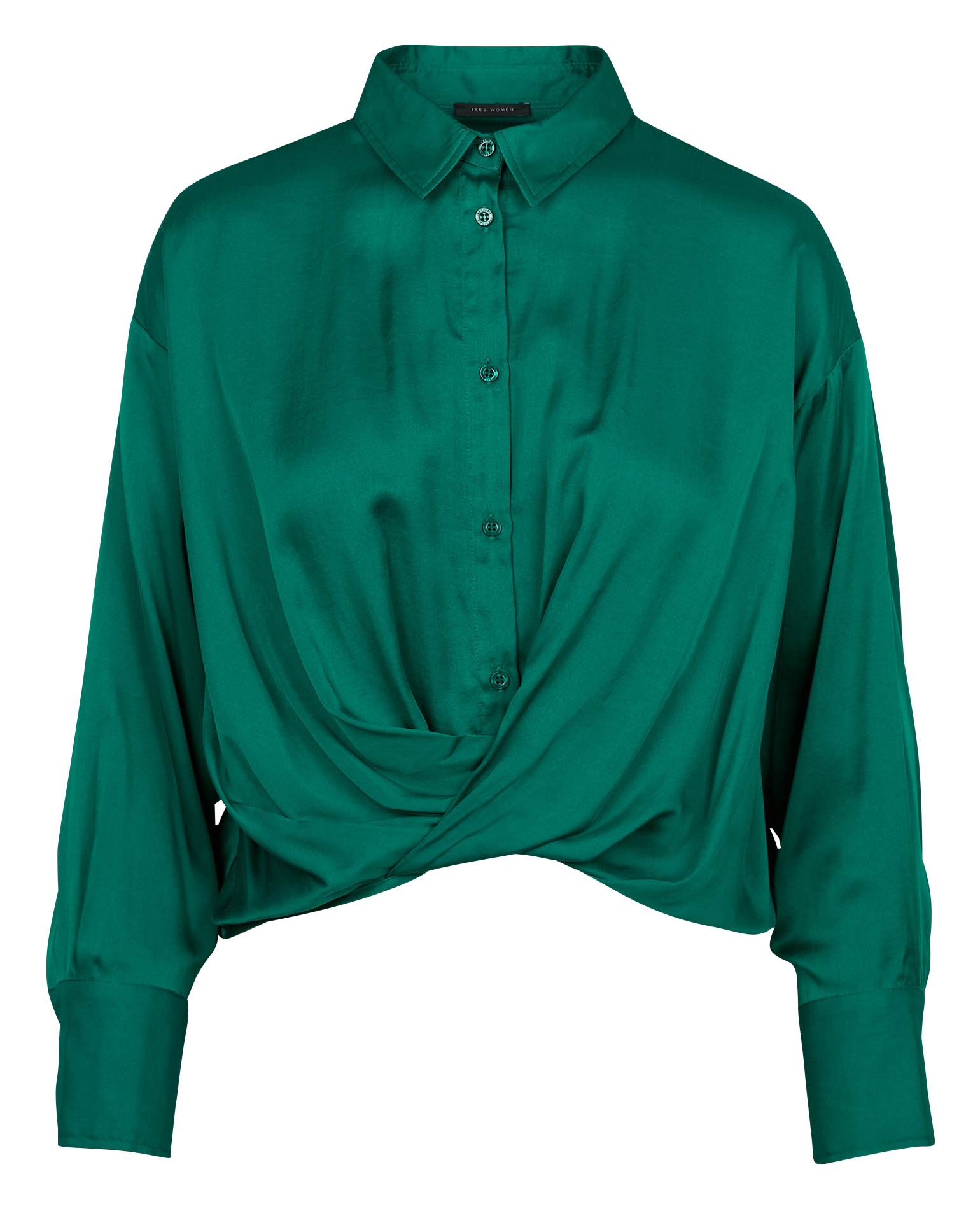 Chemise oversize satinée | Vert